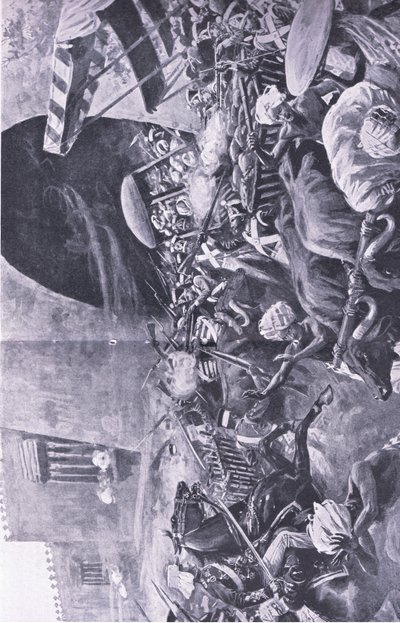 Indischer Aufstand: Wie sie kämpften, um den Aufstand in Hindustan niederzuschlagen, Illustration aus British Battles on Land and Sea, 1915 von S. Begg