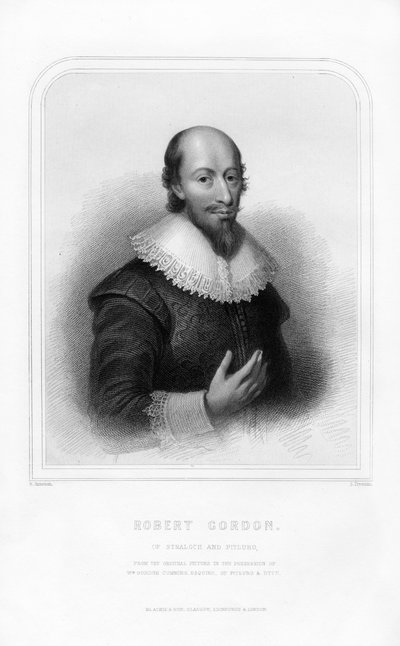 Robert Gordon von Straloch, schottischer Kartograph, 1870 von S. Freeman