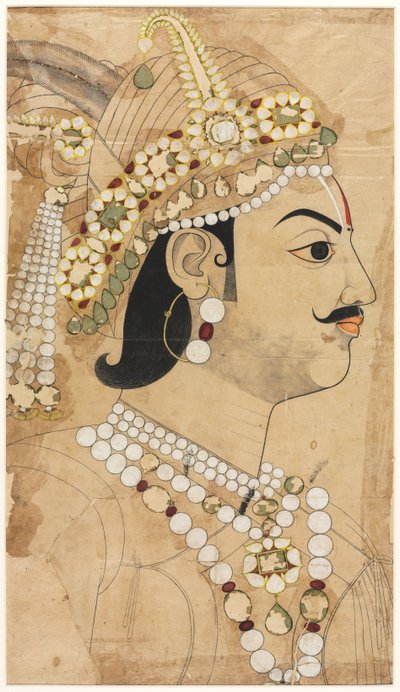 Porträt von Maharaja Pratap Singh 1764-1803, ca. 1793 von Sahib Ram