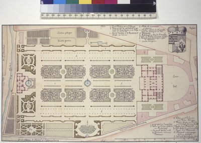 Ganzseitig: Liechtenstein Gartenpalais - Grundriss von Salomon Kleiner