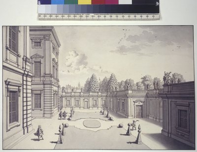 Ansicht der Gärten des Liechtensteinpalastes von Salomon Kleiner