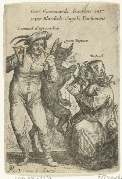 Karikatur von Cromwell, ca. 1652-1654 von Salomon Savery