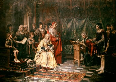Don Juan von Österreich und seine Mutter Barbara Blomberg von Salvador Martinez Cubells