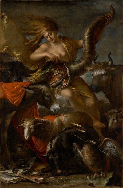 Allegorie des Glücks von Salvator Rosa