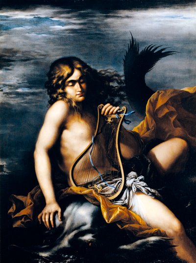 Arion auf dem Delphin von Salvator Rosa