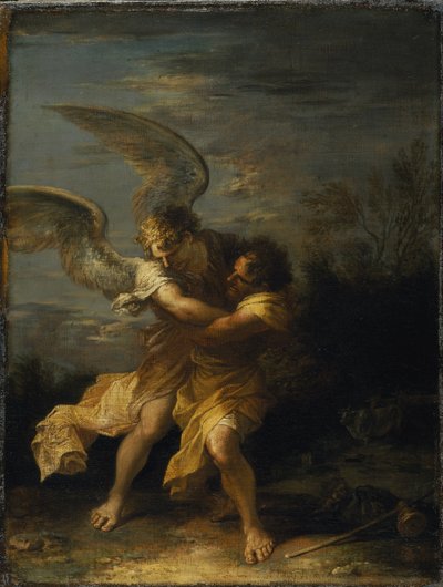 Jakob ringt mit dem Engel von Salvator Rosa
