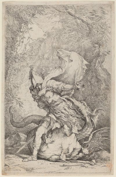 Jason und der Drache von Salvator Rosa