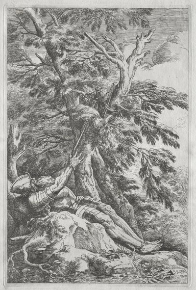 Der heilige Wilhelm der Einsiedler von Salvator Rosa