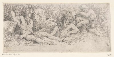 Fünf Flussgötter mit Urnen von Salvator Rosa