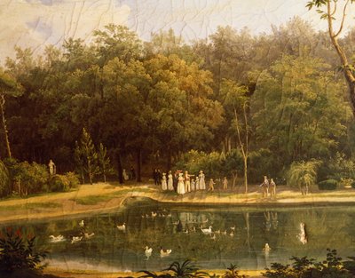 Fischteich im Real Bosco von Portici, von Salvatore Fergola von Salvatore Fergola