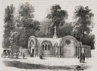 Kapelle Royal von Saint Ferdinand, Sablonville, Frankreich, Lithographie von Salvatore Puglia aus Poliorama Pittoresco, Nr. 13, 4. November von Salvatore Puglia