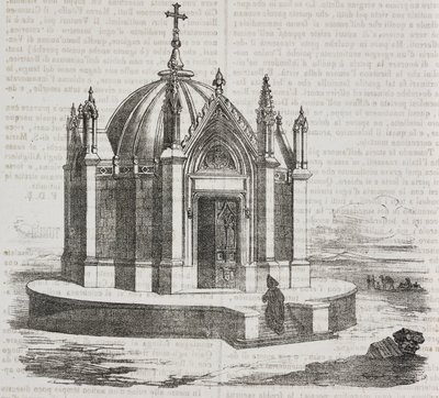 Kapelle des Heiligen Ludwig in Tunis, Tunesien, Lithographie von Salvatore Puglia aus Poliorama Pittoresco, Nr. 38, 27. April von Salvatore Puglia