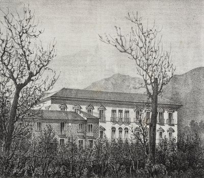Kolleg von Avellino, Kampanien, Italien, Lithographie von Salvatore Puglia aus Poliorama Pittoresco, Nr. 2, 20. August von Salvatore Puglia