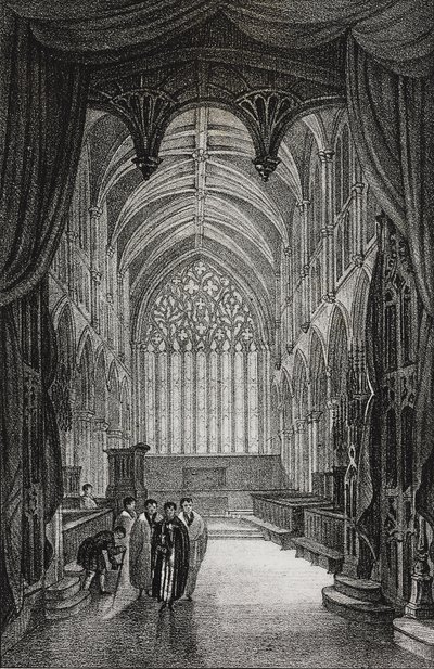 Innenansicht der Kathedrale von Carlisle, Vereinigtes Königreich, Lithographie von Salvatore Puglia aus Poliorama Pittoresco, Nr. 25, 25. Januar von Salvatore Puglia