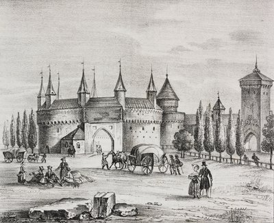 Florianstor, Krakau, Polen, Lithographie von Salvatore Puglia aus Poliorama Pittoresco, Nr. 22, 4. Januar von Salvatore Puglia
