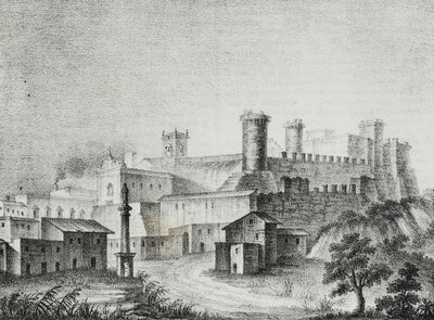Ansicht von Oria, Apulien, Italien, Lithographie von Salvatore Puglia aus Poliorama Pittoresco, Nr. 13, 6. November von Salvatore Puglia
