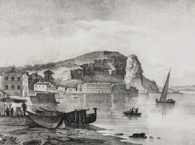 Ansicht von Terracina, Latium, Italien, Lithographie von Salvatore Puglia von Salvatore Puglia