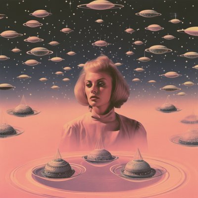 Blonde Frau Weltraumtraum von Samantha Hearn