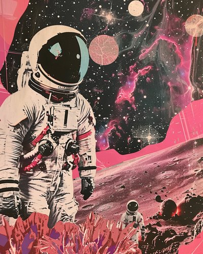 Kosmischer Pinker Astronaut von Samantha Hearn