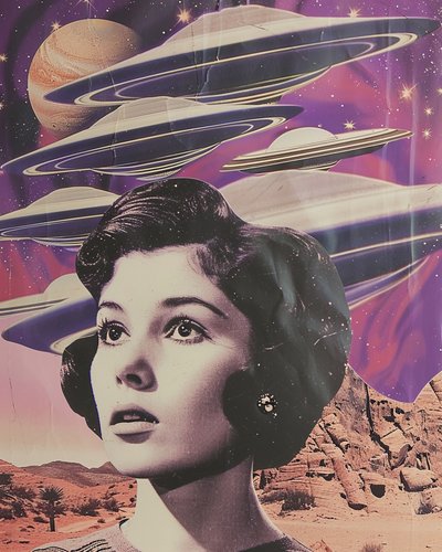 Wüstenfrau Alien-Begegnung von Samantha Hearn