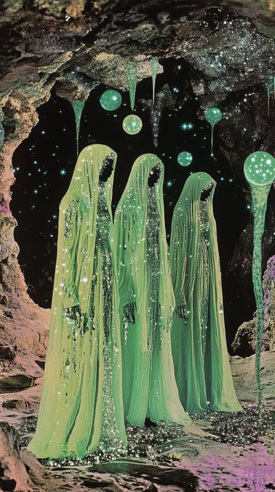 Mystische grüne Figuren von Samantha Hearn