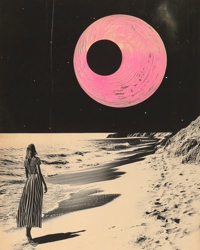 Rosa Planet Strandtraum von Samantha Hearn