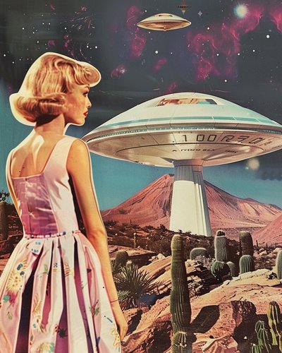 Retro Wüstenbegegnung von Samantha Hearn