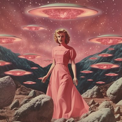 Retro Sci-Fi Invasion von Samantha Hearn