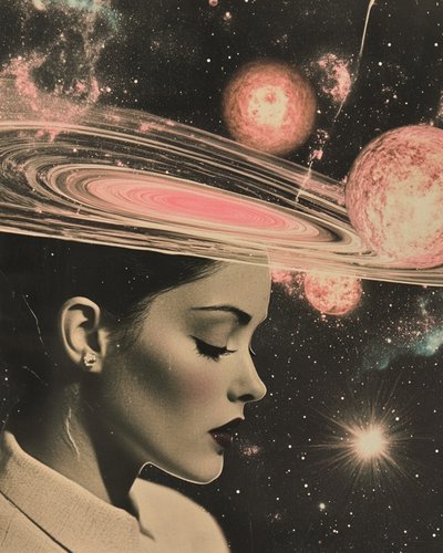 Nachdenkliche kosmische Frau von Samantha Hearn
