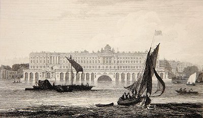 Ansicht von Somerset House vom Fluss Thames, graviert von W.B. Cooke (1778-1855) 1814 von Samuel (after) Owen