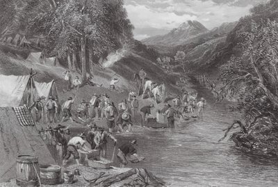 Australien: Alluvial Goldwaschen von Samuel (after) Prout