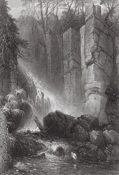 Australien: Cataract Gle, Mount Wellington, Tasmanien von Samuel (after) Prout