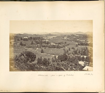 Ootacamund; Gesamtansicht nach Osten von oberhalb des Sylk