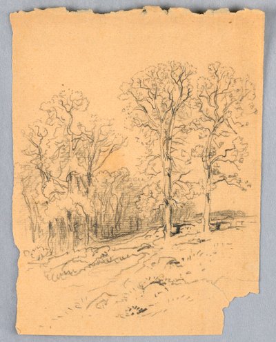 Landschaftsskizze mit einer hügeligen Landstraße, ca. 1881 von Samuel Colman