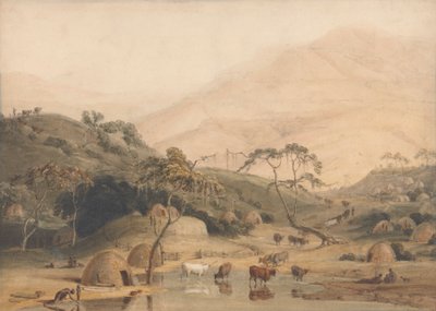 Ein Kafferdorf von Samuel Daniell