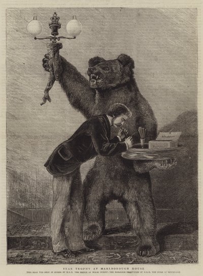 Bärentrophäe im Marlborough House von Samuel Edmund Waller