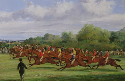 Der Start des Derbys von 1862 von Samuel Henry Alken
