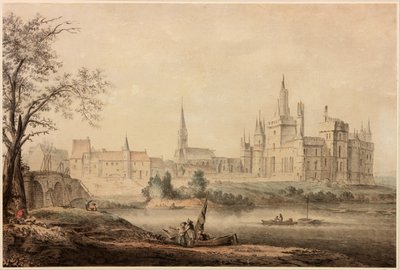 Ein französisches Schloss, 1770 von Samuel Hieronymous Grimm