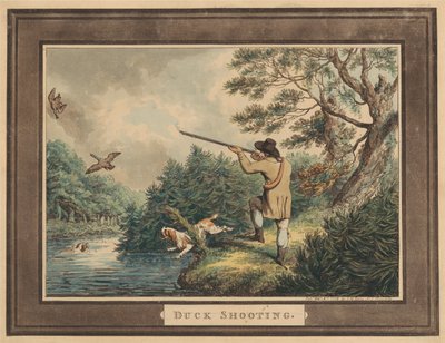 Jagd, Schießen, etc. [Satz von sechs]: 1. Entenjagd von Samuel Howitt