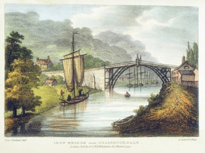 Eisenbrücke über den Severn in Ironbridge, Coalbrookdale, England, gebaut 1779 von Samuel Ireland