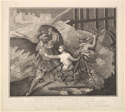 Satan, Sünde und Tod, Paradise Lost, Buch II, 1. Mai 1788 von Samuel Ireland