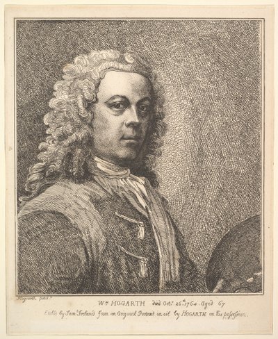 William Hogarth, Selbstporträt, 1785 von Samuel Ireland