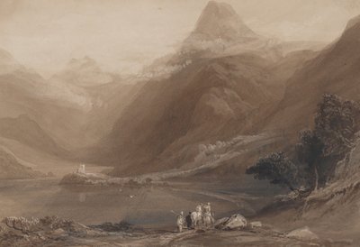 Llanberis-See, Nordwales, 1820-30 von Samuel Jackson