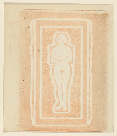 Akt mit Buch oder Steinplatte in der Hand von Samuel Jessurun de Mesquita (signed by artist)