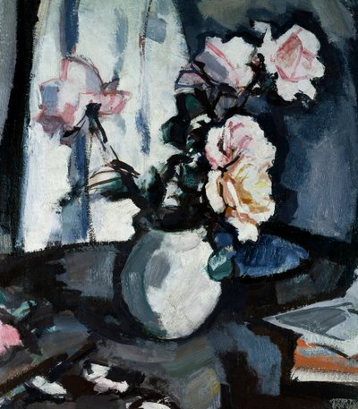 Stillleben mit Rosen in einer Vase von Samuel John Peploe