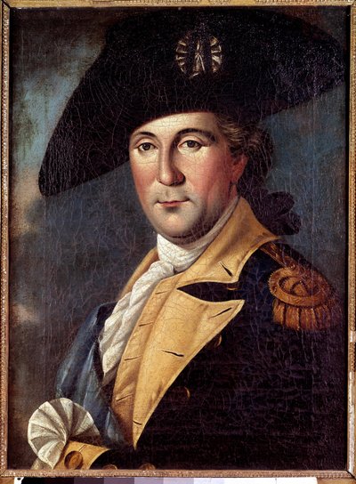 Porträt von George Washington (1732-1789) in Kostüm. Gemälde von Samuel King (1748-1819) von Samuel King