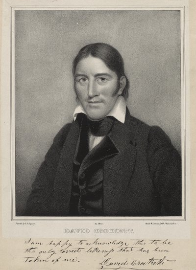 David Crockett, ca. 1835 von Samuel Osgood