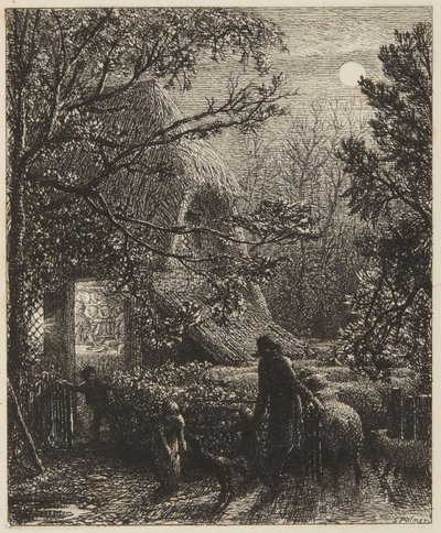 Weihnachten oder Das Einstallen des letzten Schafes von Samuel Palmer