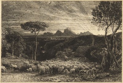 „Öffnung des Pferchs“ oder „Früher Morgen“ von Samuel Palmer