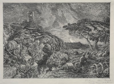 Der einsame Turm, 1879 von Samuel Palmer
